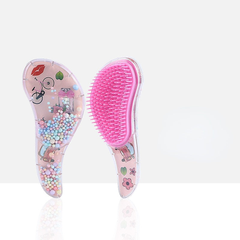 Cute and durable hair comb for girls in a girly color.
