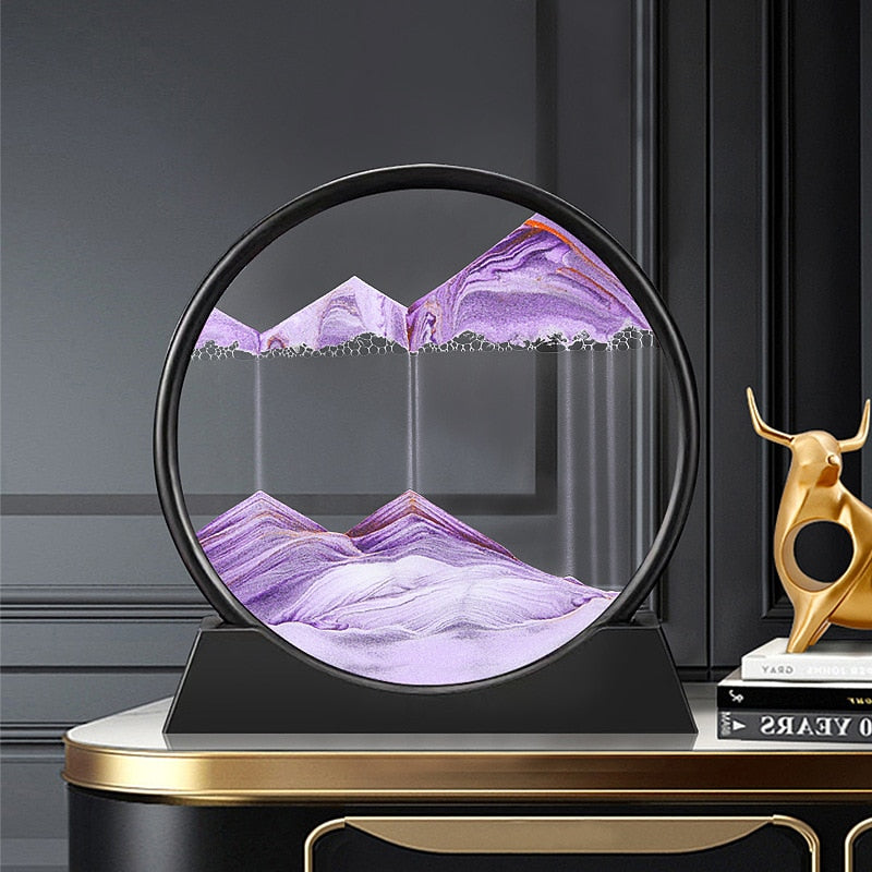 3D Moving Sand Art - Dive into architectural wonder and vintage elegance with flowing sand. Crafted from quality glass. Order now for enchanting home decor!