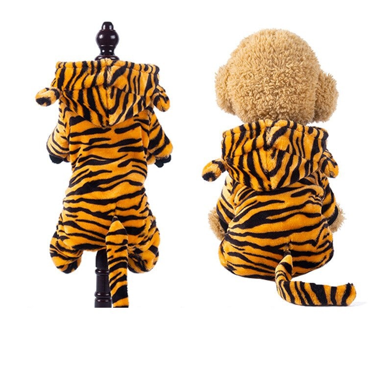 Image of Soft Warm Fleece Jumpsuit - Cozy and durable fleece material, available in different sizes and colors. Perfect for keeping your pet warm and comfortable during the fall and winter seasons.