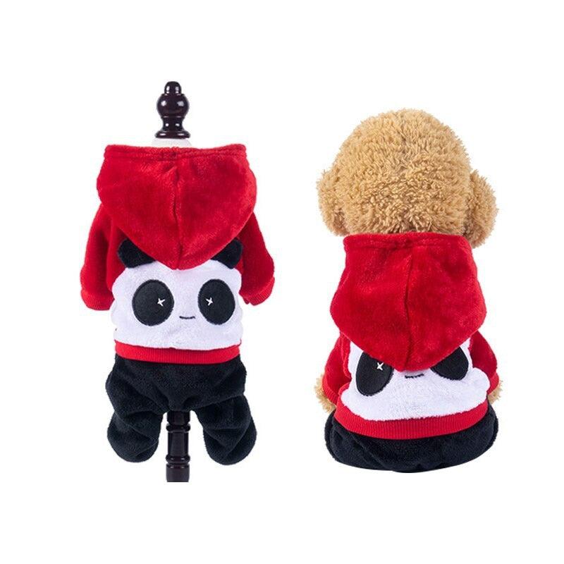 Image of Soft Warm Fleece Jumpsuit - Cozy and durable fleece material, available in different sizes and colors. Perfect for keeping your pet warm and comfortable during the fall and winter seasons.