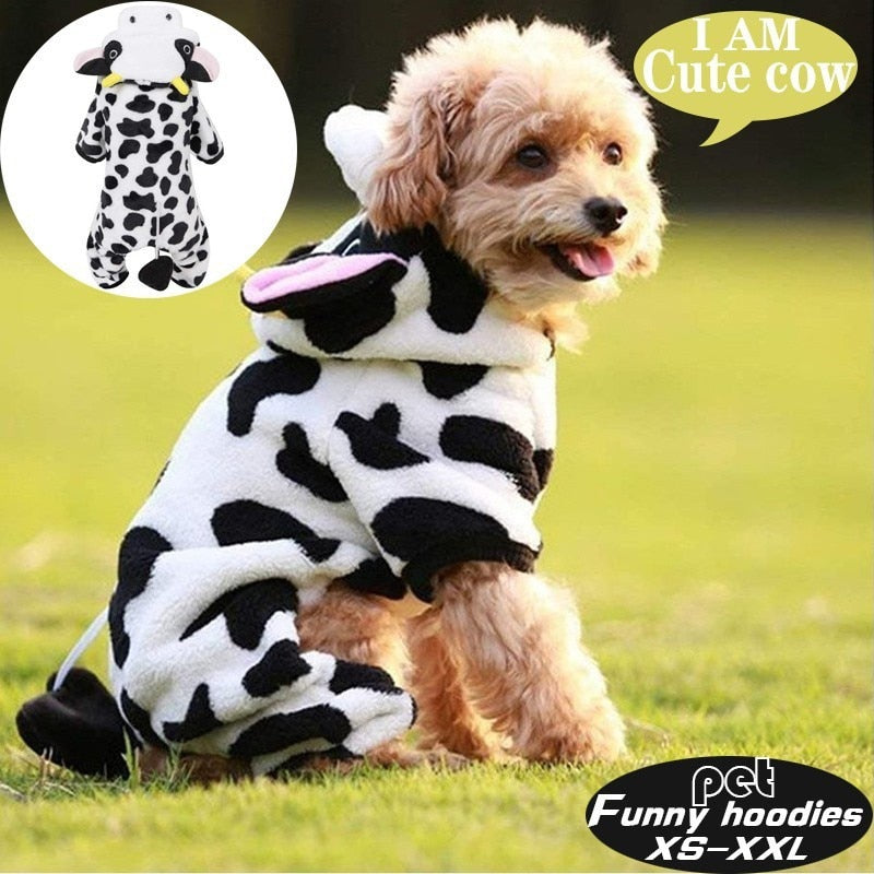 Image of Soft Warm Fleece Jumpsuit - Cozy and durable fleece material, available in different sizes and colors. Perfect for keeping your pet warm and comfortable during the fall and winter seasons.