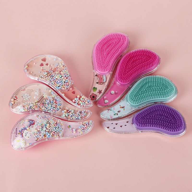 Cute and durable hair comb for girls in a girly color.