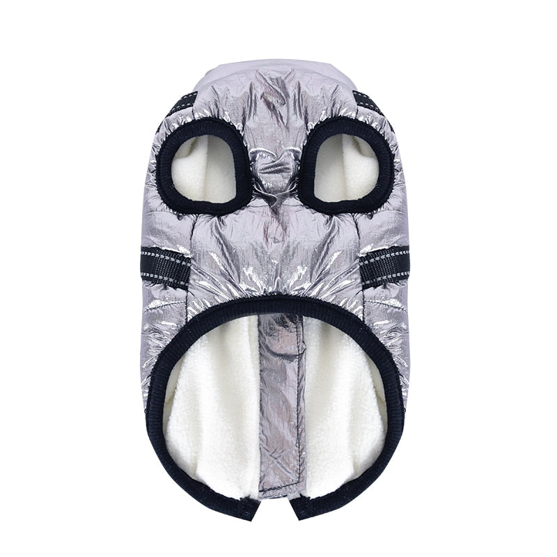 Image of Pets Waterproof Winter Jacket - Stylish and protective jacket made from 100% cotton. Available in various sizes and colors for dogs from small to 5XL. Keep your pet warm and cozy during winter walks or swims.