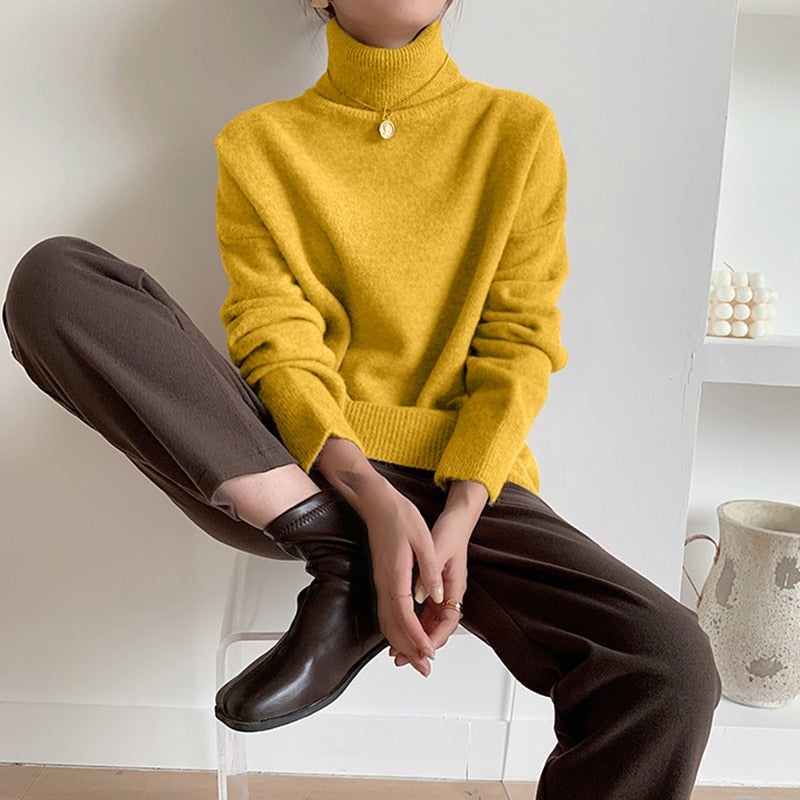 Elegant Turtle Neck Sweater | Stylish, Warm & Comfortable | Perfect for Cold Weather | Pair with Jeans & Boots