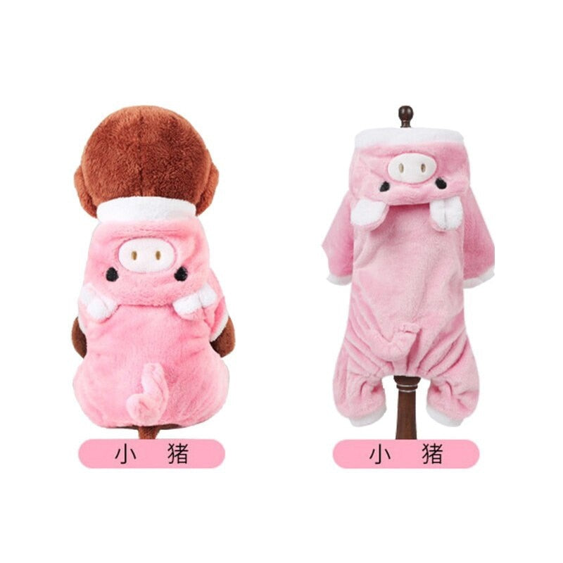 Image of Soft Warm Fleece Jumpsuit - Cozy and durable fleece material, available in different sizes and colors. Perfect for keeping your pet warm and comfortable during the fall and winter seasons.