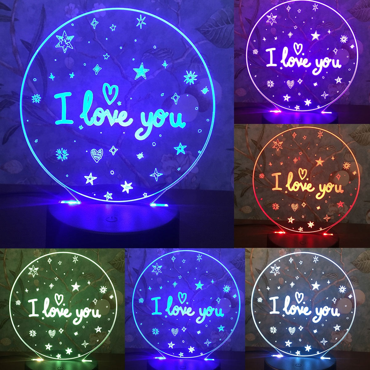 3D hologram heart light - A perfect gift for Valentine's Day, Mother's Day, and Christmas. Also, an elegant room decoration to uplift your mood