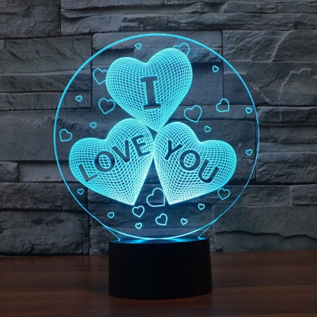 3D hologram heart light - A perfect gift for Valentine's Day, Mother's Day, and Christmas. Also, an elegant room decoration to uplift your mood