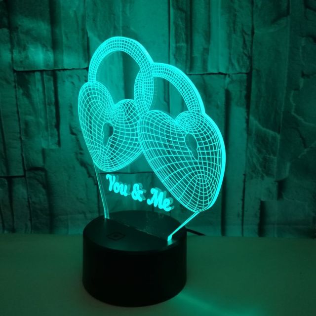 3D hologram heart light - A perfect gift for Valentine's Day, Mother's Day, and Christmas. Also, an elegant room decoration to uplift your mood