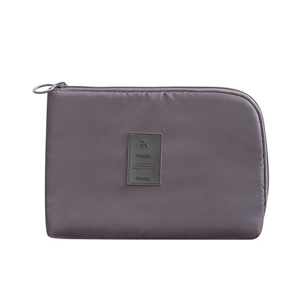 Travel Accessory Cable Bag - Durable polyester, organizes electronic gadgets, various colors and designs.
