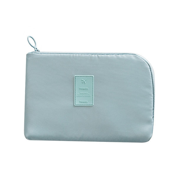 Travel Accessory Cable Bag - Durable polyester, organizes electronic gadgets, various colors and designs.