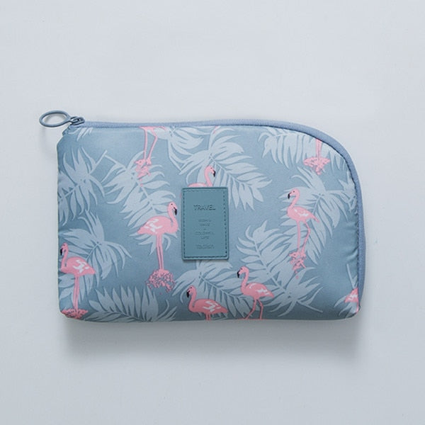 Travel Accessory Cable Bag - Durable polyester, organizes electronic gadgets, various colors and designs.