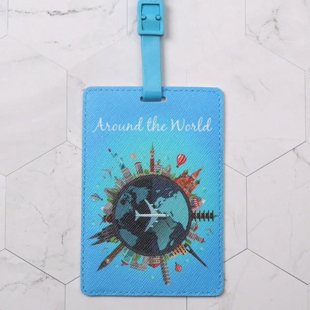 Durable and Stylish Luggage Tags - Detachable card for easy identification, choose from various colors and designs.