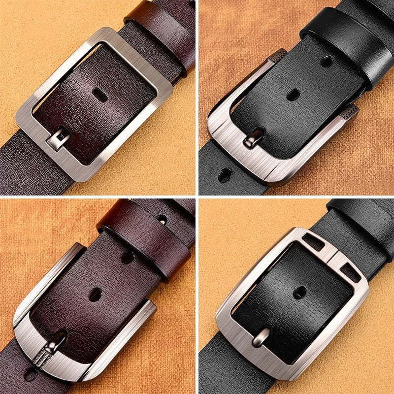 Genuine Leather Belt - Stylish and versatile - Perfect gift for husband or boyfriend - Elevate daily attire - Crafted from high-quality leather.