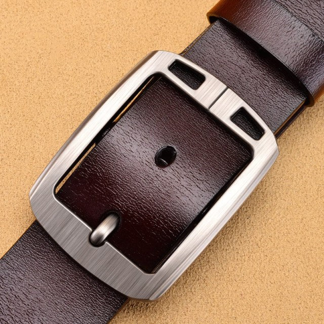 Genuine Leather Belt - Stylish and versatile - Perfect gift for husband or boyfriend - Elevate daily attire - Crafted from high-quality leather.