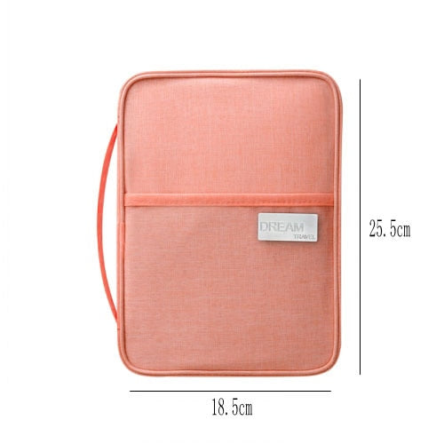Waterproof Passport Holder - Durable oxford material, zipper closure, protects passport and cards during travel.