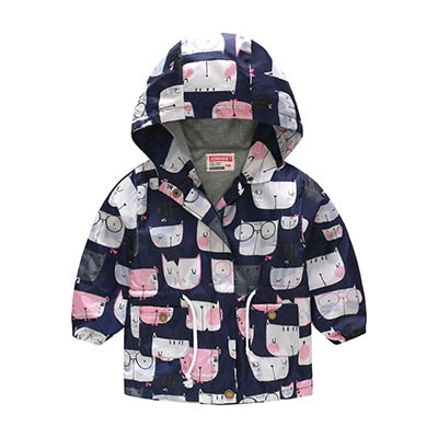 Thick Hooded Coat for Kids - Cotton, polyester, hooded, sizes 4 to 12 years, various variants.