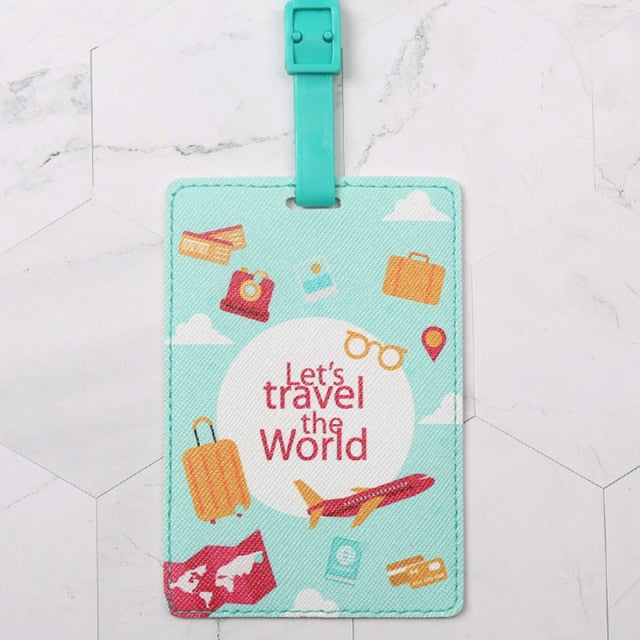 Durable and Stylish Luggage Tags - Detachable card for easy identification, choose from various colors and designs.