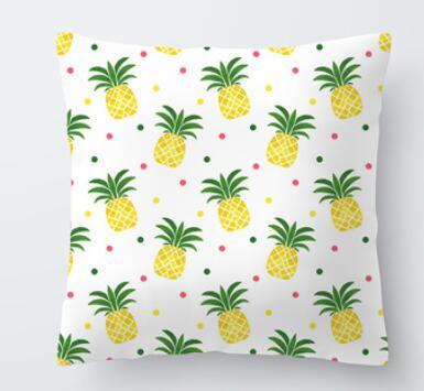 Adorable Summer Pillow Cover Set with squishy pompoms, vibrant colors, and summery patterns.