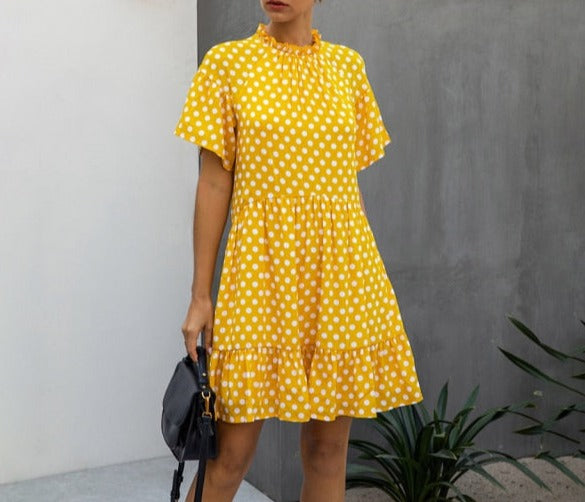 Casual Loose Sundress made of cotton-polyester blend, perfect for warmer weather. Comes in multiple colors and looks great on any body type. Affordable and stylish dress, perfect for casual events