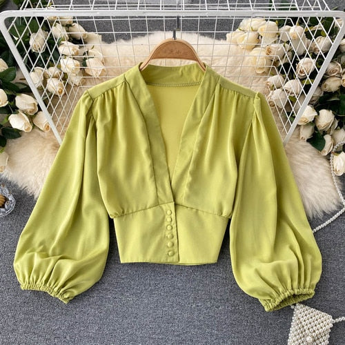 French Chic Casual Blouse made with high-quality materials, this blouse features a classic fit that's perfect for any casual occasion.