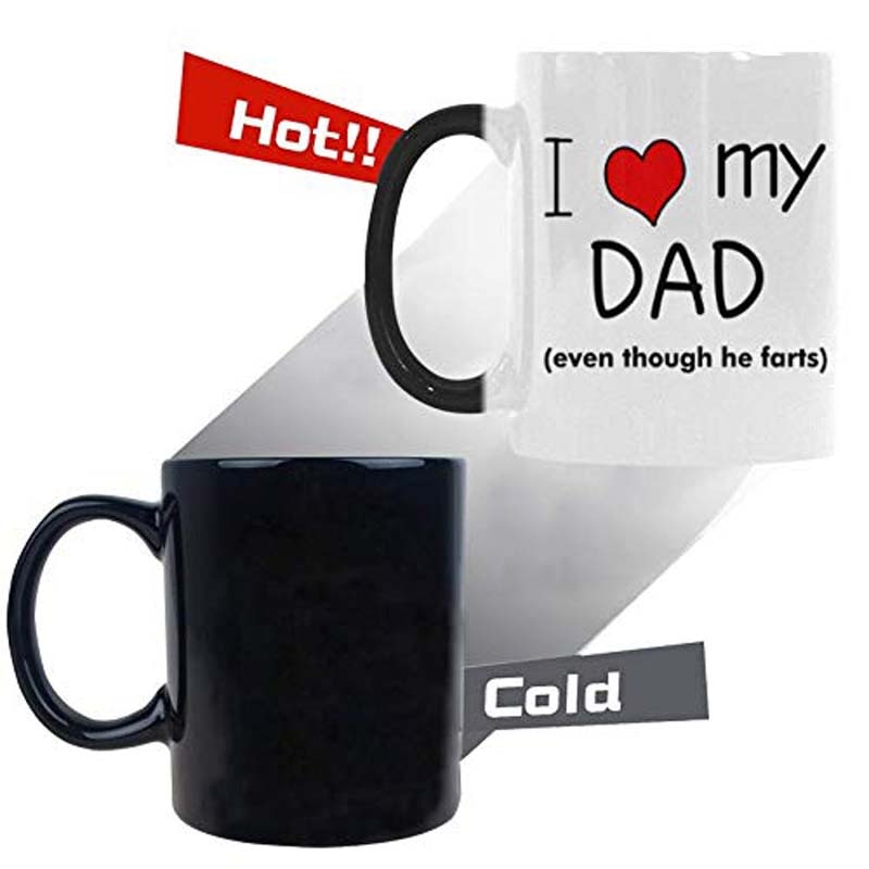 Magic mug changing from black to white when hot - The perfect unique gift for dad. Limited supplies - Buy now!
